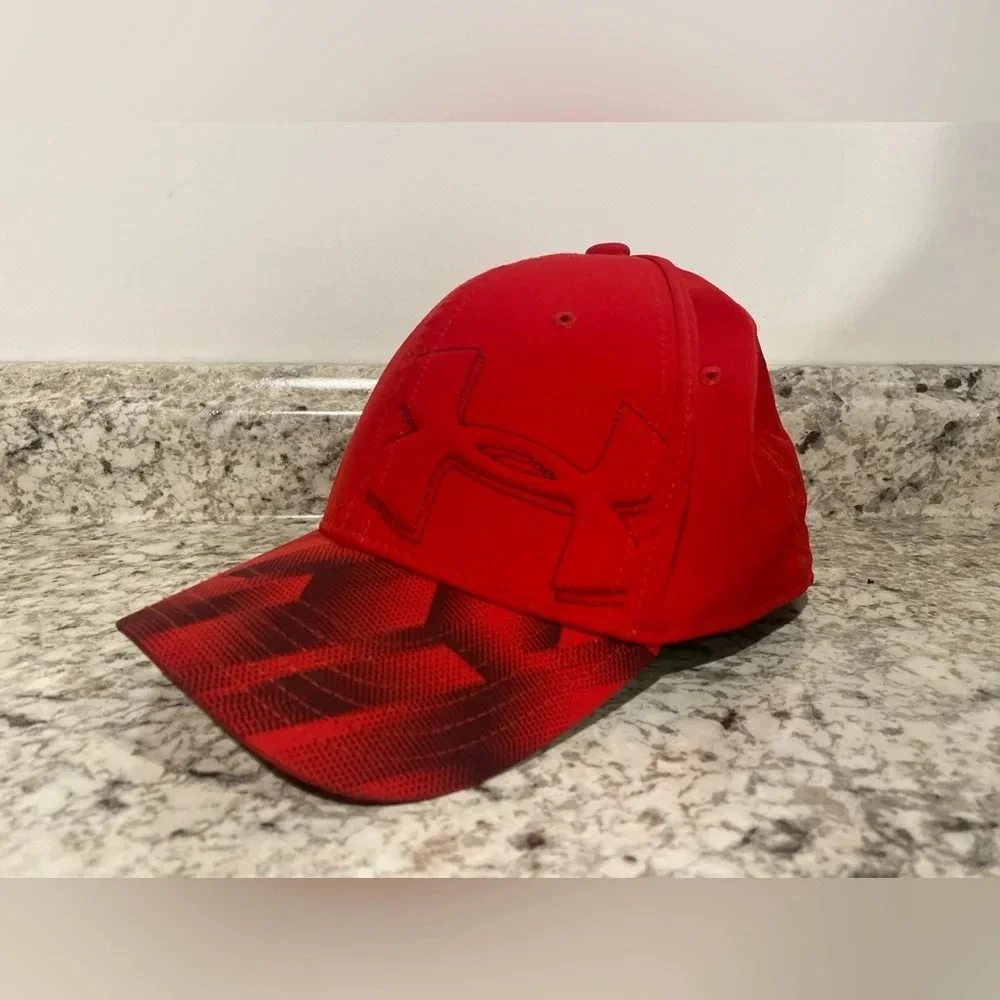 Under Armour Youth Red Fitted Baseball Cap Size S/M